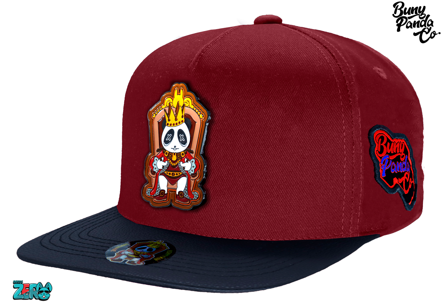 Panda King - Burgundy/Black V/Piel