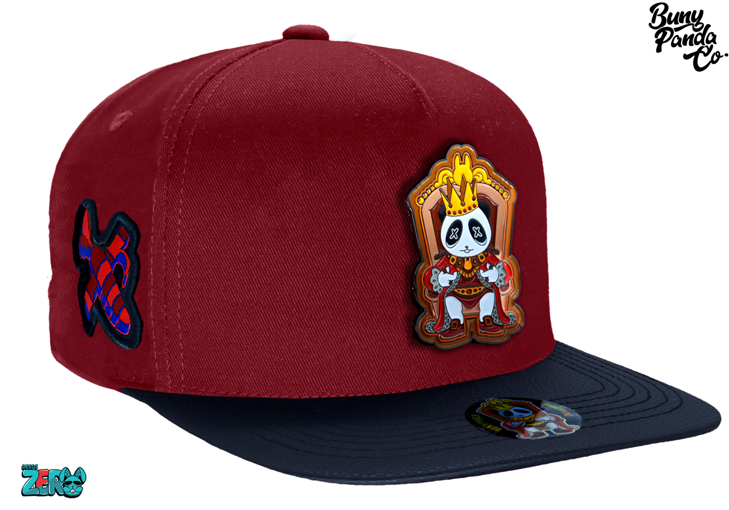 Panda King - Burgundy/Black V/Piel